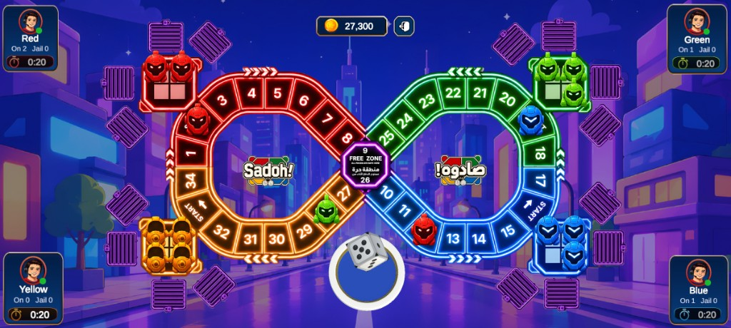 Sadoh! match in progress on the infinity board